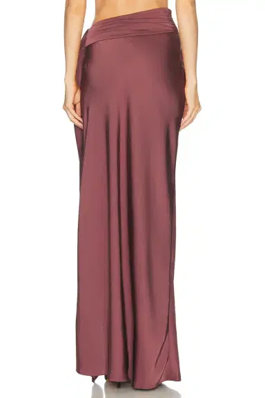 Lapointe Lightweight Satin Asymmetric Maxi Skirt | Thumbnail 5 Lapointe Lightweight Satin Asymmetric Maxi Skirt | Thumbnail 5
