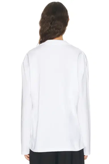 Sprwmn Long Sleeve Oversized Polo Tee | Thumbnail 3 Sprwmn Long Sleeve Oversized Polo Tee | Thumbnail 3