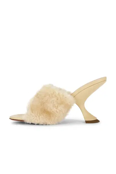 Amina Muaddi Taylor Shearling 90 Mule | Thumbnail 5 Amina Muaddi Taylor Shearling 90 Mule | Thumbnail 5