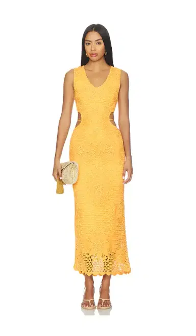 Simkhai Lyla Crochet Midi Dress | Thumbnail 1 Simkhai Lyla Crochet Midi Dress | Thumbnail 1