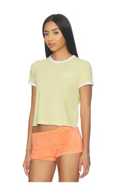 Favorite Daughter The Cropped Favorite Daughter Ringer Tee | Thumbnail 2 Favorite Daughter The Cropped Favorite Daughter Ringer Tee | Thumbnail 2