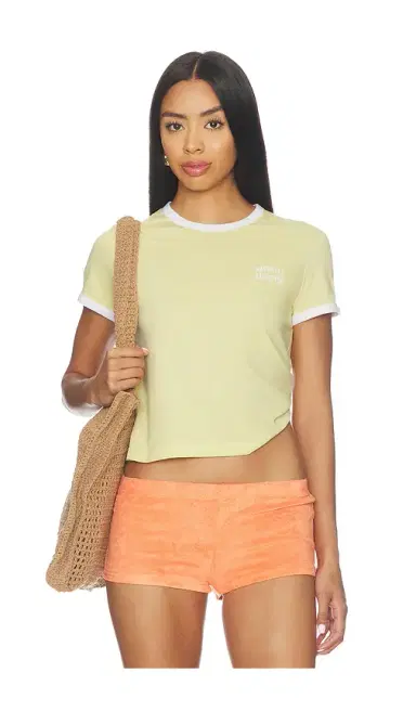 Favorite Daughter The Cropped Favorite Daughter Ringer Tee | Thumbnail 1 Favorite Daughter The Cropped Favorite Daughter Ringer Tee | Thumbnail 1