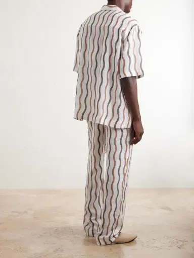 Frescobol Carioca La Marzocco Striped Tencel® and Linen-Blend Pyjama Shirt - Men | Thumbnail 4 Frescobol Carioca La Marzocco Striped Tencel® and Linen-Blend Pyjama Shirt - Men | Thumbnail 4