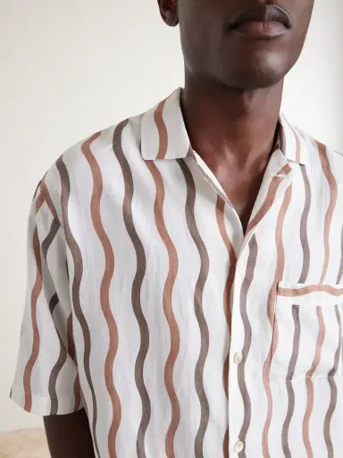 Frescobol Carioca La Marzocco Striped Tencel® and Linen-Blend Pyjama Shirt - Men | Thumbnail 5 Frescobol Carioca La Marzocco Striped Tencel® and Linen-Blend Pyjama Shirt - Men | Thumbnail 5