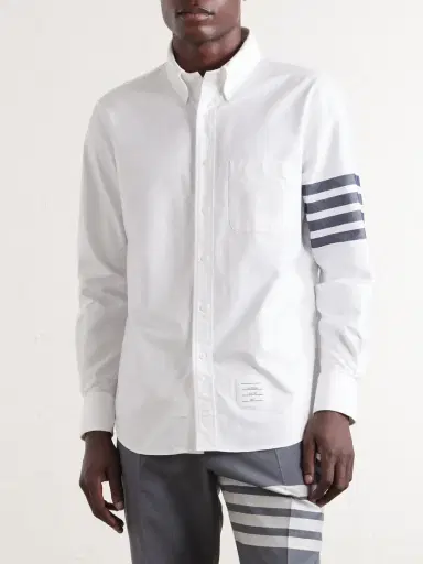 Thom Browne Striped Cotton Shirt - Men | Thumbnail 3 Thom Browne Striped Cotton Shirt - Men | Thumbnail 3