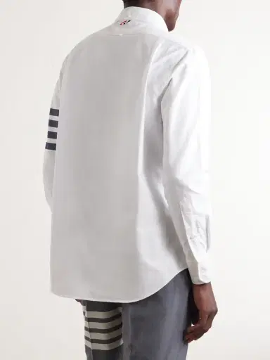 Thom Browne Striped Cotton Shirt - Men | Thumbnail 4 Thom Browne Striped Cotton Shirt - Men | Thumbnail 4