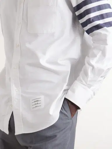 Thom Browne Striped Cotton Shirt - Men | Thumbnail 5 Thom Browne Striped Cotton Shirt - Men | Thumbnail 5