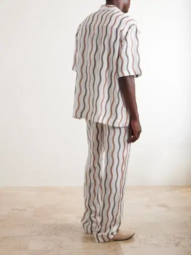 Frescobol Carioca La Marzocco Delfino Striped Tencel® Linen-Blend Pyjama Bottoms - Men | Thumbnail 4 Frescobol Carioca La Marzocco Delfino Striped Tencel® Linen-Blend Pyjama Bottoms - Men | Thumbnail 4