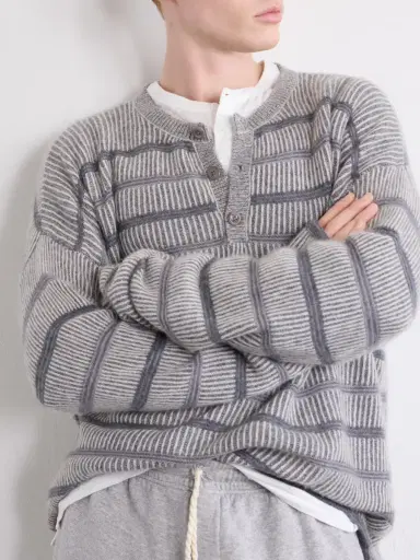 The Elder Statesman Nimbus Striped Cashmere Sweater - Men | Thumbnail 5 The Elder Statesman Nimbus Striped Cashmere Sweater - Men | Thumbnail 5