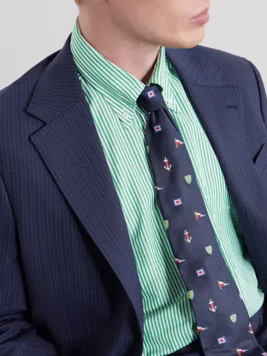 Polo Ralph Lauren 8cm Embroidered Silk Tie - Men | Thumbnail 3 Polo Ralph Lauren 8cm Embroidered Silk Tie - Men | Thumbnail 3