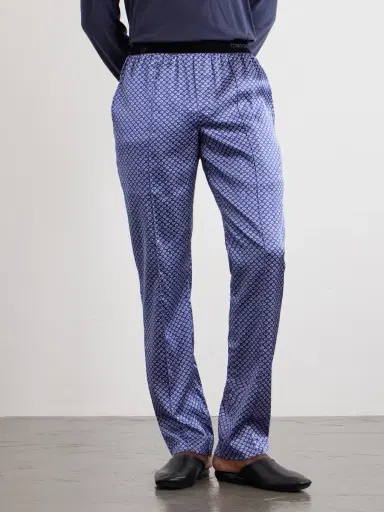 Tom Ford Printed Silk-Blend Satin Pyjama Trousers - Men | Thumbnail 3 Tom Ford Printed Silk-Blend Satin Pyjama Trousers - Men | Thumbnail 3