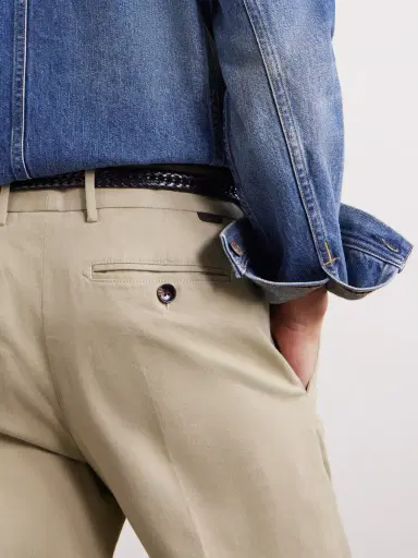 Tom Ford Tapered Cotton-Blend Twill Trousers - Men | Thumbnail 5 Tom Ford Tapered Cotton-Blend Twill Trousers - Men | Thumbnail 5