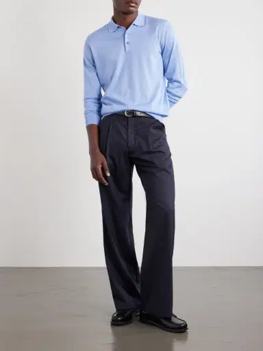 FEDELI Sportman Cashmere and Silk-Blend Polo Shirt - Men | Thumbnail 2 FEDELI Sportman Cashmere and Silk-Blend Polo Shirt - Men | Thumbnail 2