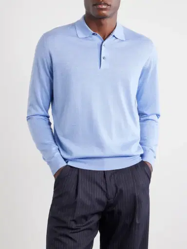 FEDELI Sportman Cashmere and Silk-Blend Polo Shirt - Men | Thumbnail 3 FEDELI Sportman Cashmere and Silk-Blend Polo Shirt - Men | Thumbnail 3