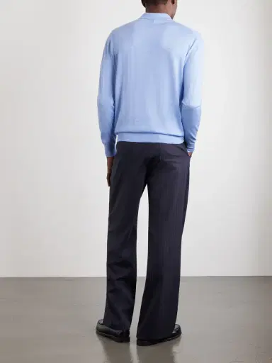 FEDELI Sportman Cashmere and Silk-Blend Polo Shirt - Men | Thumbnail 4 FEDELI Sportman Cashmere and Silk-Blend Polo Shirt - Men | Thumbnail 4