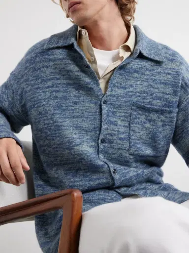 The Elder Statesman Knitted-Cashmere and Silk-Bend Cardigan - Men | Thumbnail 5 The Elder Statesman Knitted-Cashmere and Silk-Bend Cardigan - Men | Thumbnail 5
