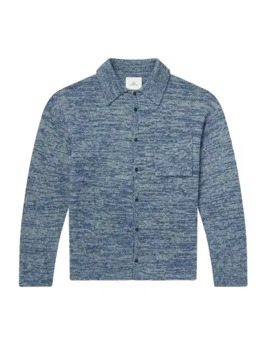 The Elder Statesman Knitted-Cashmere and Silk-Bend Cardigan - Men | Thumbnail 1 The Elder Statesman Knitted-Cashmere and Silk-Bend Cardigan - Men | Thumbnail 1