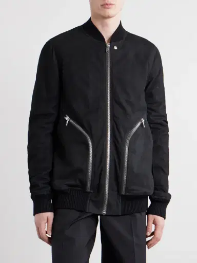 Rick Owens Bauhaus Leather Zip-Up Flight Jacket - Men | Thumbnail 3 Rick Owens Bauhaus Leather Zip-Up Flight Jacket - Men | Thumbnail 3