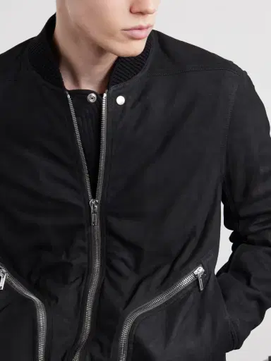 Rick Owens Bauhaus Leather Zip-Up Flight Jacket - Men | Thumbnail 5 Rick Owens Bauhaus Leather Zip-Up Flight Jacket - Men | Thumbnail 5
