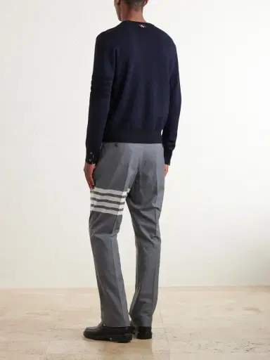 Thom Browne Milano Stitch Wool, Linen and Cotton-Blend Sweater - Men | Thumbnail 4 Thom Browne Milano Stitch Wool, Linen and Cotton-Blend Sweater - Men | Thumbnail 4