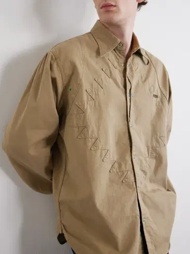 KAPITAL Thunderbird Panelled Cotton-Twill Shirt - Men | Thumbnail 5 KAPITAL Thunderbird Panelled Cotton-Twill Shirt - Men | Thumbnail 5