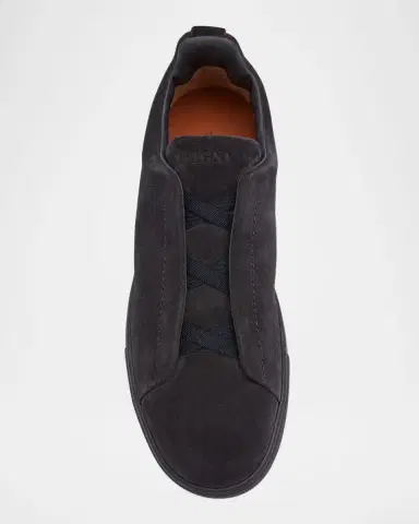 ZEGNA Men 's Triple Stitch Suede Sneakers | Thumbnail 6 ZEGNA Men 's Triple Stitch Suede Sneakers | Thumbnail 6