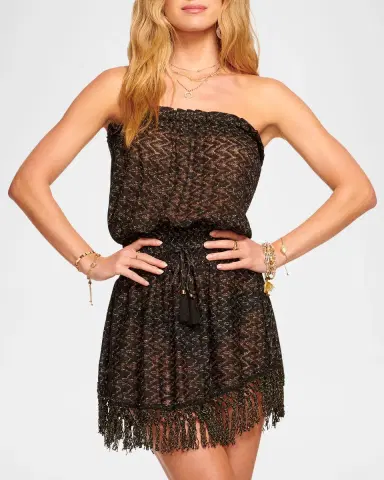 Ramy Brook Lauryn Strapless Crochet Mini Dress | Thumbnail 4 Ramy Brook Lauryn Strapless Crochet Mini Dress | Thumbnail 4