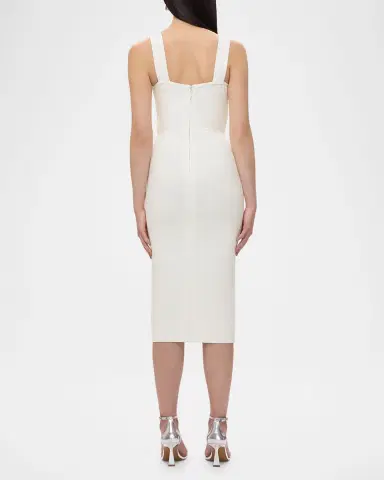 Herve Leger Francesca Draped Chain Midi Dress | Thumbnail 3 Herve Leger Francesca Draped Chain Midi Dress | Thumbnail 3