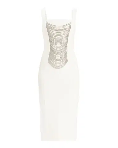 Herve Leger Francesca Draped Chain Midi Dress | Thumbnail 1 Herve Leger Francesca Draped Chain Midi Dress | Thumbnail 1