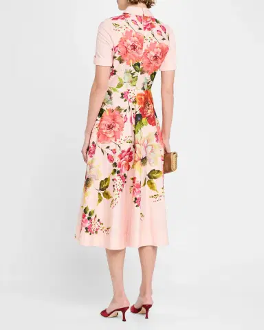 Rickie Freeman for Teri Jon Floral-Print Fit-&-Flare Shirtdress | Thumbnail 3 Rickie Freeman for Teri Jon Floral-Print Fit-&-Flare Shirtdress | Thumbnail 3