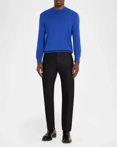 Tom Ford Men's Silk Knit Crewneck Sweater | Thumbnail 2 Tom Ford Men's Silk Knit Crewneck Sweater | Thumbnail 2