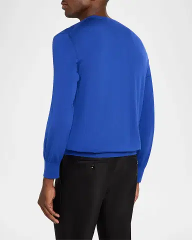 Tom Ford Men's Silk Knit Crewneck Sweater | Thumbnail 3 Tom Ford Men's Silk Knit Crewneck Sweater | Thumbnail 3