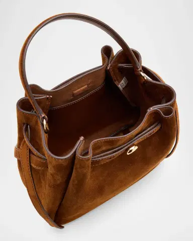 Tory Burch Romy Belted Suede Bucket Bag | Thumbnail 4 Tory Burch Romy Belted Suede Bucket Bag | Thumbnail 4