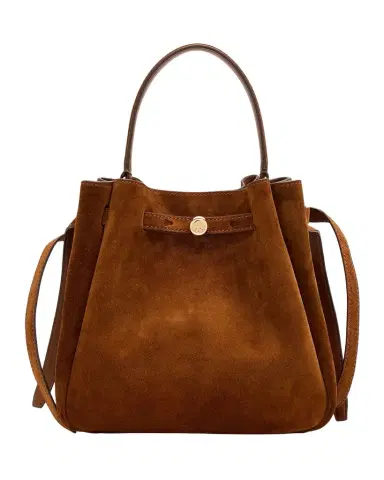 Tory Burch Romy Belted Suede Bucket Bag | Thumbnail 1 Tory Burch Romy Belted Suede Bucket Bag | Thumbnail 1