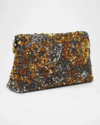 Dries Van Noten Sequined Envelope Clutch Bag | Thumbnail 3 Dries Van Noten Sequined Envelope Clutch Bag | Thumbnail 3