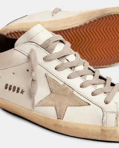 Golden Goose Men 's Super-Star Leather Low-Top Sneakers | Thumbnail 4 Golden Goose Men 's Super-Star Leather Low-Top Sneakers | Thumbnail 4