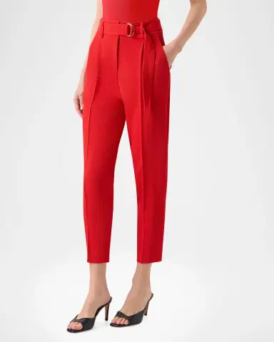 Akris punto Fred Wool Tricotine Tapered-Leg Ankle Pants With Belt | Thumbnail 4 Akris punto Fred Wool Tricotine Tapered-Leg Ankle Pants With Belt | Thumbnail 4