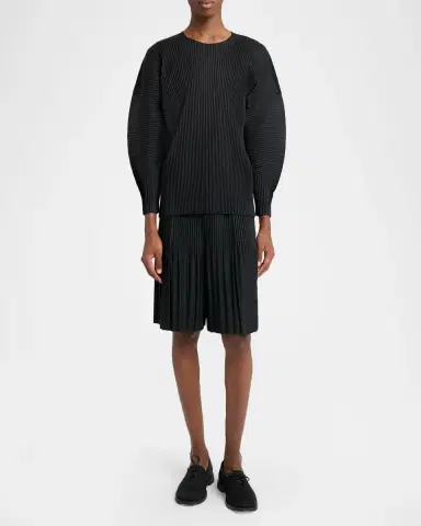 Homme Plissé Issey Miyake Men 's Pleated Long-Sleeve Shirt | Thumbnail 2 Homme Plissé Issey Miyake Men 's Pleated Long-Sleeve Shirt | Thumbnail 2