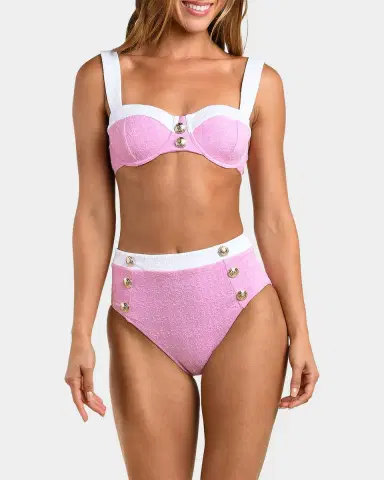 L'AGENCE Alexandria Colorblock Chic Bikini Top | Thumbnail 4 L'AGENCE Alexandria Colorblock Chic Bikini Top | Thumbnail 4