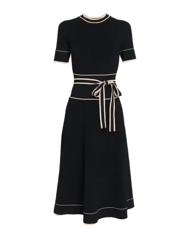 Shoshanna Addison Ribbed A-Line Midi Dress | Thumbnail 1 Shoshanna Addison Ribbed A-Line Midi Dress | Thumbnail 1