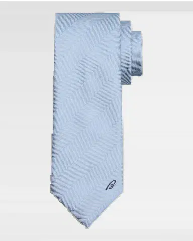 Brioni Men 's Embroidered Herringbone Silk Tie | Thumbnail 2 Brioni Men 's Embroidered Herringbone Silk Tie | Thumbnail 2