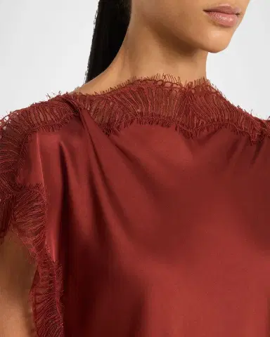 A.L.C. Luna Satin Lace-Trim Top | Thumbnail 5 A.L.C. Luna Satin Lace-Trim Top | Thumbnail 5