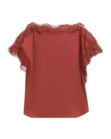 A.L.C. Luna Satin Lace-Trim Top | Thumbnail 1 A.L.C. Luna Satin Lace-Trim Top | Thumbnail 1