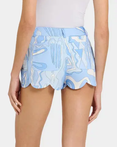 PUCCI Tela Printed Cotton Scalloped Shorts | Thumbnail 2 PUCCI Tela Printed Cotton Scalloped Shorts | Thumbnail 2