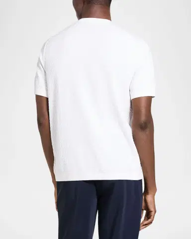 Theory Men's Damian Textured Knit Short-Sleeve Sweater | Thumbnail 3 Theory Men's Damian Textured Knit Short-Sleeve Sweater | Thumbnail 3