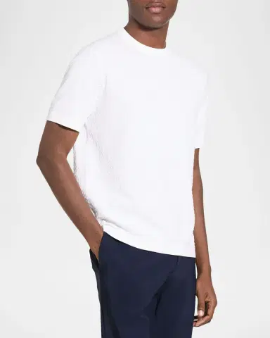 Theory Men's Damian Textured Knit Short-Sleeve Sweater | Thumbnail 6 Theory Men's Damian Textured Knit Short-Sleeve Sweater | Thumbnail 6