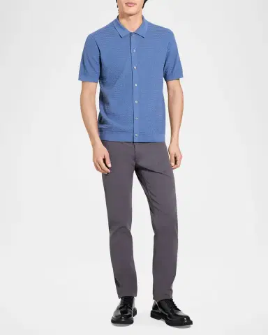 Theory Men's Cairn Cotton Waffle-Knit Shirt | Thumbnail 2 Theory Men's Cairn Cotton Waffle-Knit Shirt | Thumbnail 2