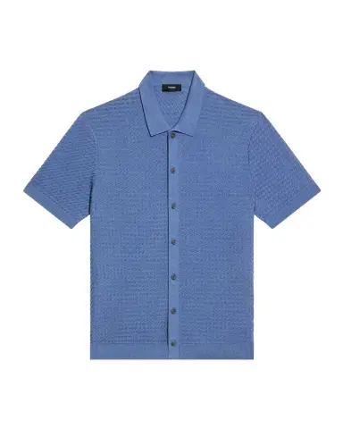 Theory Men's Cairn Cotton Waffle-Knit Shirt | Thumbnail 1 Theory Men's Cairn Cotton Waffle-Knit Shirt | Thumbnail 1