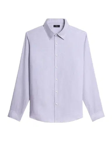 Theory Men's Solid Linen Sport Shirt | Thumbnail 1 Theory Men's Solid Linen Sport Shirt | Thumbnail 1