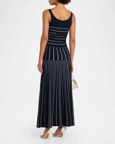 Adam Lippes Gemma Pointelle Striped Knit Sleeveless Maxi Dress | Thumbnail 3 Adam Lippes Gemma Pointelle Striped Knit Sleeveless Maxi Dress | Thumbnail 3